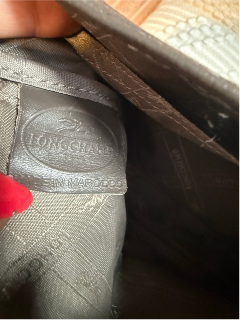Women's vintage Longchamp Longchamp Le Foulonné saddle bag, grey - Picture 12 of 12